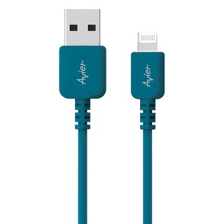 Avier USB A-Lightning高速充電傳輸線 支援3A極速充電, 2m, 藍色, 1條