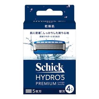 Schick 舒適牌 水次元5 刮鬍刀頭 濃厚保濕凝膠 減少40%摩擦, 4個裝, 1盒