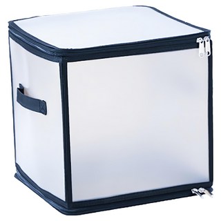 小麥購物 透明可視折疊收納箱 L2019 30L, 黑色, 1個