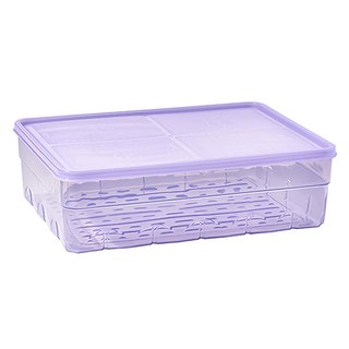 Thx Soyoon 冷凍密封保鮮盒 Jumbo 透紫色 3.2L - 冰箱收納保鮮, 4個, 1組
