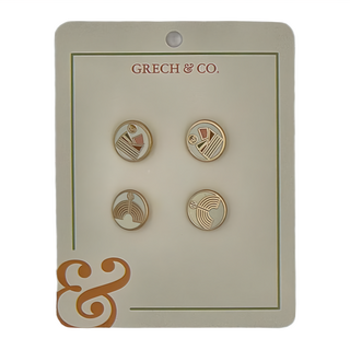 Grech&Co 耳針耳環兩對組, 山景 + 彩虹