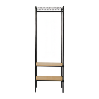 dayneeds 日需百備 松木 烤漆三層單桿衣櫥, 黑色