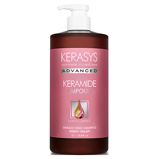 KERASYS 受損髮質修護洗髮精 大容量 深層滋養 告別毛躁 展現健康光澤, 1L, 1瓶