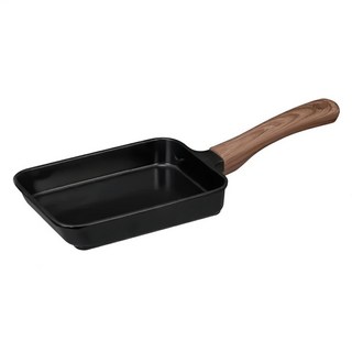 CB JAPAN COPAN系列 IH爐輕量陶瓷漆不沾玉子燒鍋 - 木紋手把 美觀防滑易握, 1個, 17cm