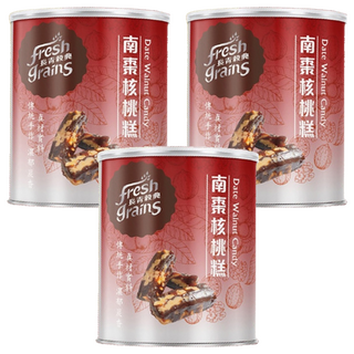 長青穀典 南棗核桃糕, 真材實料, 傳統手作, 濃郁棗香, 年節伴手禮首選, 250g, 3罐
