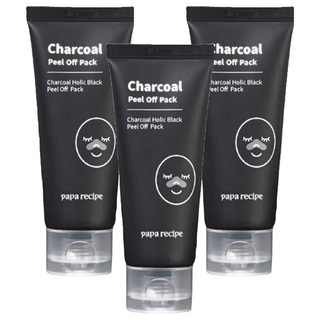 papa recipe 活性炭黑膠鼻膜 含25 000ppm木炭粉 強力去除肌膚雜質, 1條, 3條