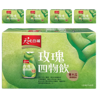 天地合補 青木瓜玫瑰四物飲 添加青木瓜精華 促進新陳代謝 補充鐵質 養成美好體質, 6瓶, 120ml, 5盒