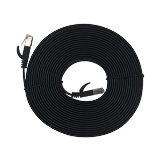 POLYWELL 寶利威爾 CAT6A 高速網路扁線 PW15-W48-D155, 5m, 黑色, 1條