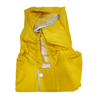 愛北鼻 親子同款加厚防水雨衣，附同款收納袋, 黃色, M