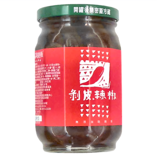 山海經脈 剝皮辣椒, 無添加防腐劑, 400g, 1罐