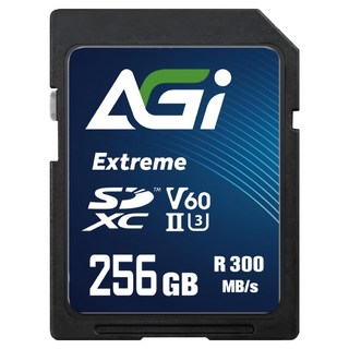 AGi 亞奇雷 Extreme SDXC UHS-II U3 V60 記憶卡 讀寫300/200 MBs SE238, 1個, 256GB