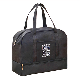 德利生活 乾濕分離手提大容量健身旅行包 牛津布PVC材質 TB-0597型號, 大號, 黑色