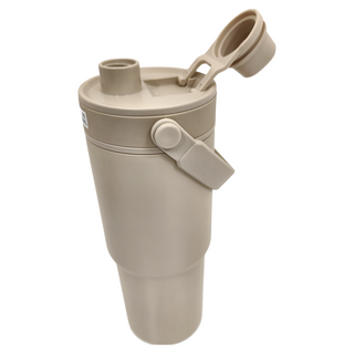 A&R 316不鏽鋼陶瓷款保溫保冷水杯附吸管 730ml 茶葉濾網 吸管三件組, 奶咖, 1個