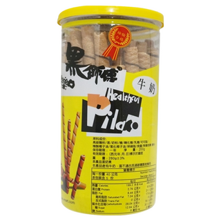 Healthful 黑師傅 捲心酥 牛奶口味 200g 獨立包裝 香濃酥脆, 2罐