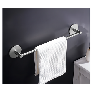 E.dot 圓頭不鏽鋼毛巾架-40cm, 不鏽鋼原色, 1個