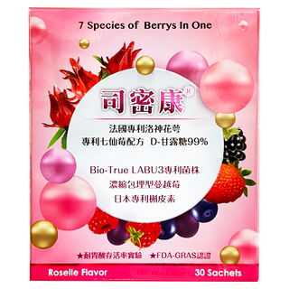 司密康 七種莓專利配方 細顆粒，30包，含D-甘露糖99%, 2g, 1盒