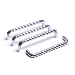 把手世界 10mm 基本款 P128 鍍鉻把手 + 8入專用螺絲, 銀色, 4個