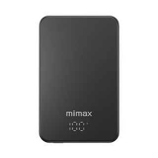 mimax 米覓 磁吸無線行動電源 10000mAh Type-C USB 102.5 x 66 x 15mm, C21, 黑色