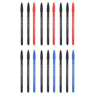 liflin Premium Plus 高級水性簽字筆組, 黑色 + 紅色 + 藍色, 18支