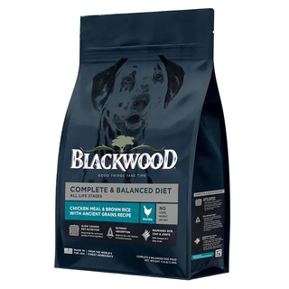 BLACKWOOD 全齡犬 配方飼料 完整均衡飲食 含古老穀物, 雞肉+糙米, 10.9kg, 1袋