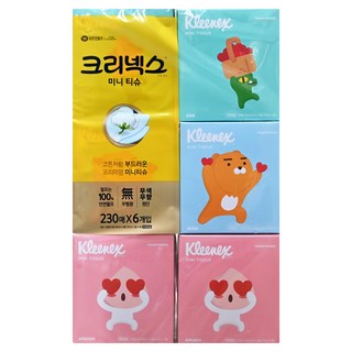 Kleenex Kakao Friends 迷你雙層面紙, 6盒, 1組