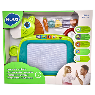 Hola Toys 小馬畫板，磁性塗鴉板，24個月以上適用, 1個, 36.6 x 31 x 5.3 cm