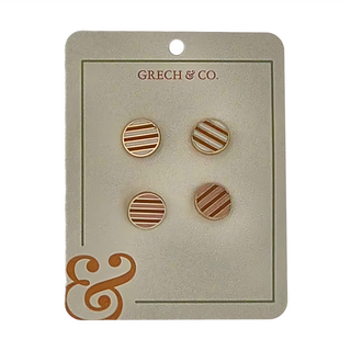 Grech&Co 耳針耳環兩對組, 條紋