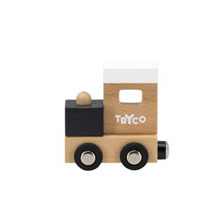 TRYCO 木製字母火車 適用年齡：3歲以上 主要材質：山毛櫸木, 車頭, 6.8 x 3 x 6.8cm, 1個