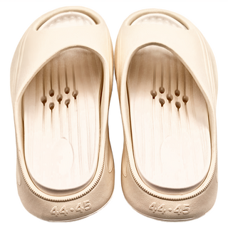 CHEDDAR 鏤空減震舒壓運動拖鞋, 44~45, 米色 + 白色