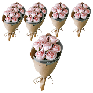 BLOOMING&ME 香皂玫瑰花束Set, 淡粉紅, 7件