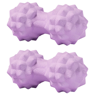 MICHAEL FITNESS 麥克健身 4D花生球 2個 浮點按摩球 筋膜放鬆 全身按摩, 丁香紫