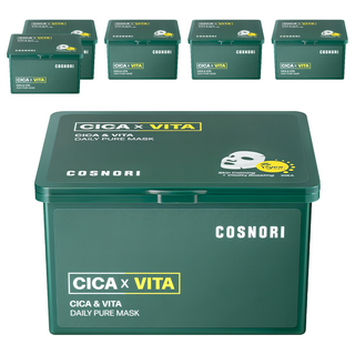 COSNORI 積雪草&維他命每日抽取式面膜 舒緩保濕 提亮膚色, 30片, 6盒