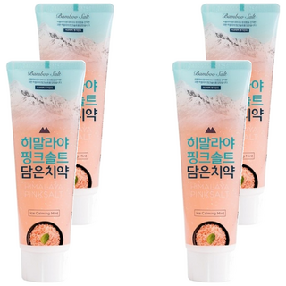 LG 生活健康 喜馬拉雅粉晶鹽 牙膏 冰澈薄荷口味, 100g, 4條