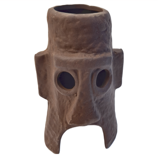 水幻奇境 紫砂躲避屋人像頭 388g, 咖啡色, 2個