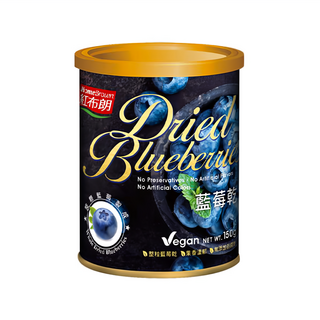 紅布朗 藍莓乾, 含15種花青素, 整顆藍莓製成, 果粒飽滿, 無防腐劑, 無人工香料, 無添加人工色素, Vegan, 150g, 1罐