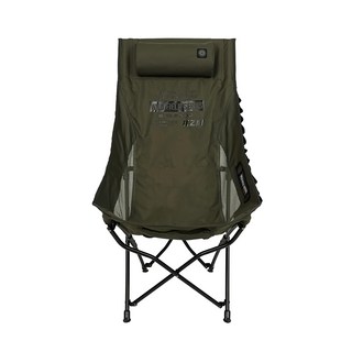 KZM OUTDOOR 工業風高背懶人折疊椅 承重80kg K23T1C06 62 x 55 x 101cm 收納16 x 16 x 71cm 2.9kg, 軍綠色, 1個