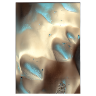 火星地貌 金沙細細 裝飾畫, 0.8cm 細框邊, 59.4 x 42cm, 木色