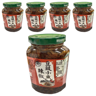 誠泰 豆豉小魚辣椒, 360g 台灣產, 5瓶