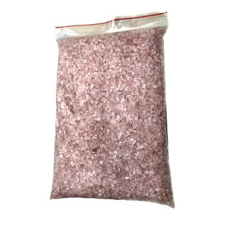 天然五色水晶石 水晶粒 聚寶盆 魚缸 造景粉水晶粒, 1組