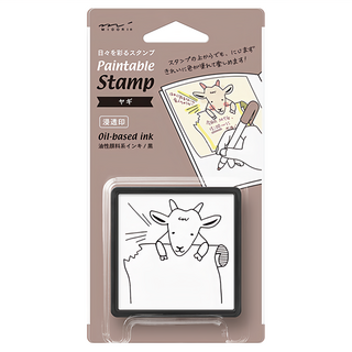 MIDORI 手繪浸透印章, 油性顏料墨/黑, 1個, 單一顏色