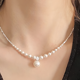 Sayaka 紗彌佳 日本輕奢柔美水晶珍珠項鍊
