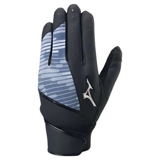 Mizuno 美津濃 打擊手套, 黑色 + 灰色, 1雙