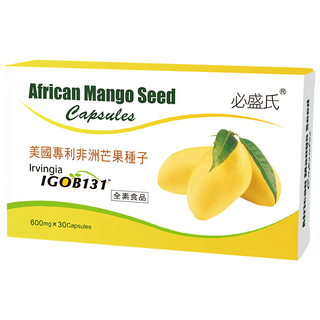必盛氏 非洲芒果種子膠囊, 600mg, 30顆, 1盒