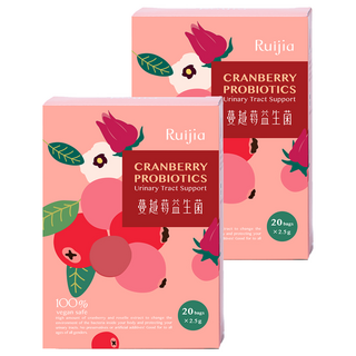 露奇亞 蔓越莓益生菌 泌尿道支持 素食 適合所有人群, 2.5g, 2盒, 20條