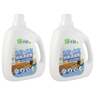 Green Master 綠大師 抗菌防蟲地板清潔劑 尤加利&香茅精油 各類地板適用, 2L, 2瓶
