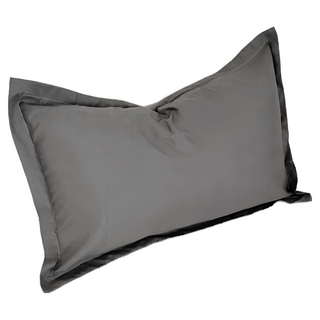 Hoom 禾慕生活 法式壓框 深培芝麻 水洗棉 枕套 2個, 74 x 48cm, 74 x 48cm, 1組