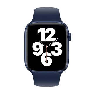 OMG Apple Watch 10 純色矽膠錶帶 46mm, 午夜藍, 1個