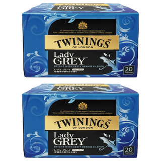 TWININGS 唐寧茶仕女伯爵紅茶 含佛手柑、檸檬果皮香味, 2.1g, 20包, 2盒