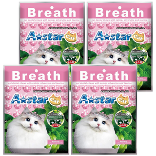 A star 貓星形薄荷潔牙骨 - 原味 Set 6入, 90g, 4包