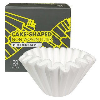 HARIO 好璃奧 不織布蛋糕濾紙 1~4杯 30張, 白色, 1盒